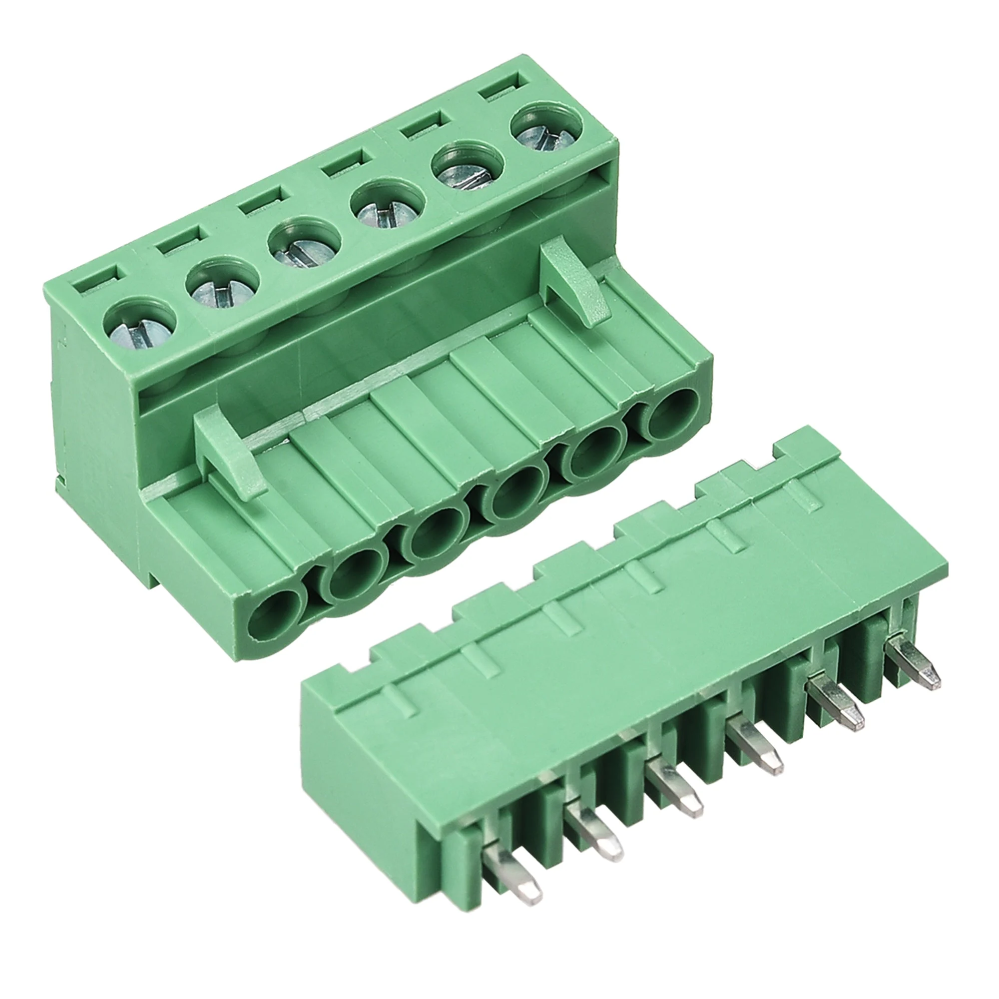 6 Pin 5.08mm Pitch Male Female PCB Screw Terminal Block 5 Sets