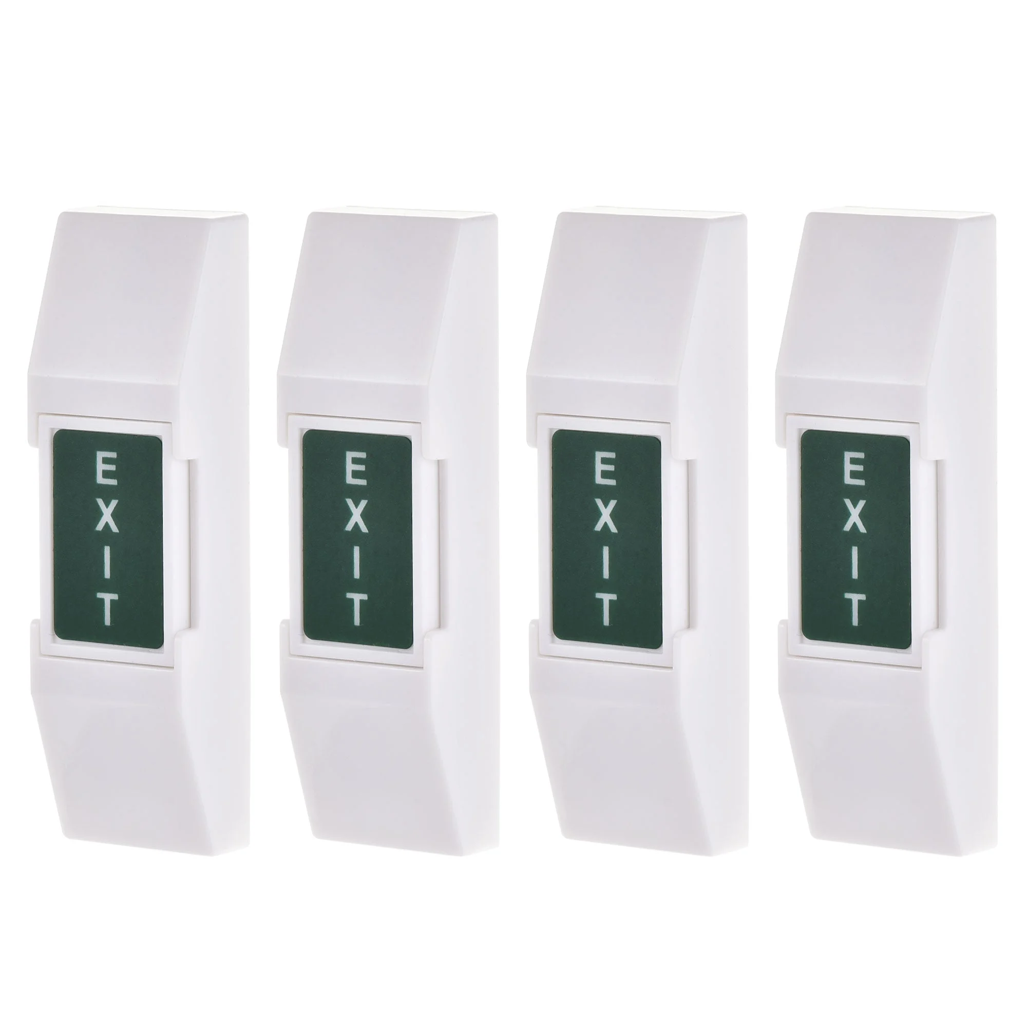 Uxcell Push to Exit Button Release Switch Door Access Control System PC Panel 76mmx23mm 12V 3A White 4 Pcs