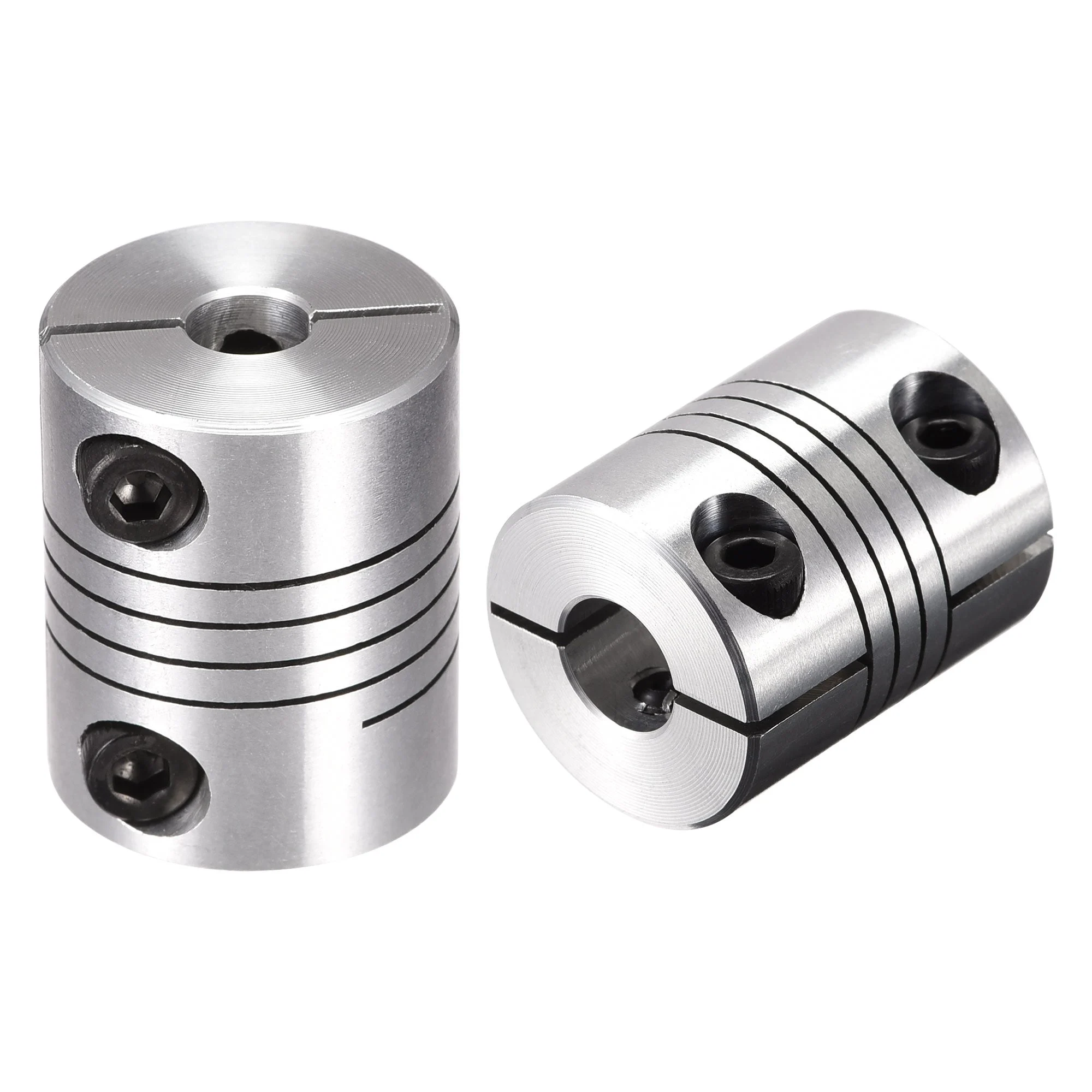 2PCS Motor Shaft 6mm to 8mm Helical Beam Coupler Coupling 25mm Dia 30mm Length