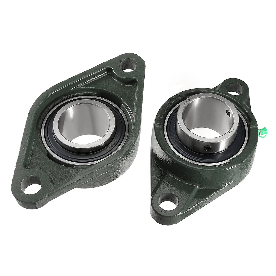 Uxcell 2pcs Pillow Block Bearing UCFL201 12mm Mounted Bear Two Boltflange Cast Hosing