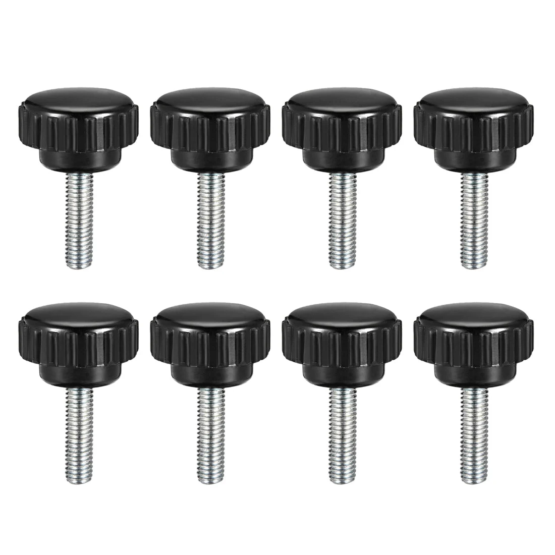 Uxcell Male Thread Knurled Clamping Knobs Grip Thumb Screw on Type 8 Pcs