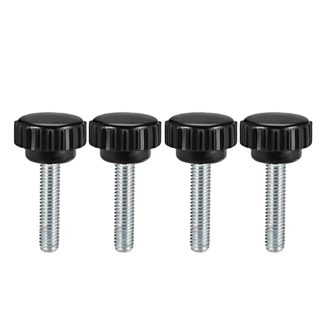 Uxcell Male Thread Knurled Clamping Knobs Grip Thumb Screw on Type Round Head 4 Pcs