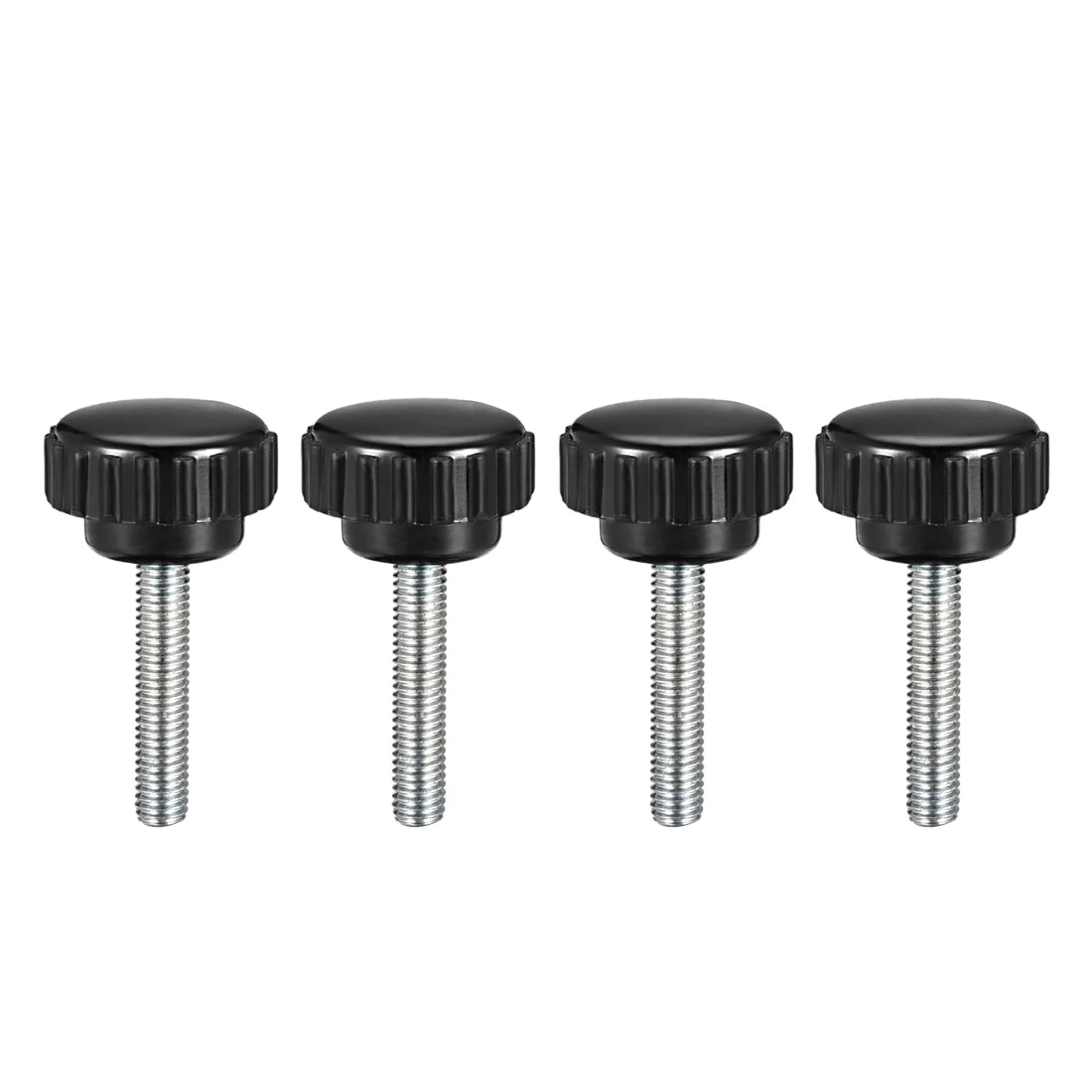 Uxcell Male Thread Knurled Clamping Knob Grip Thumb Screw on Type Round Head 4 Pack
