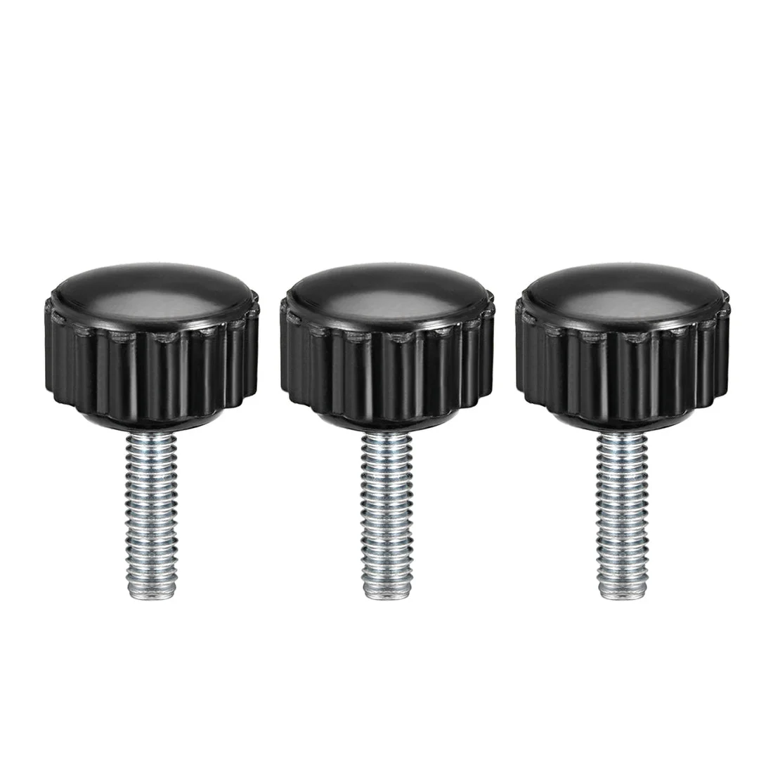 Uxcell Male Thread Knurled Knobs Grip Thumb Screw on Mechanical Round Head 3 Pack