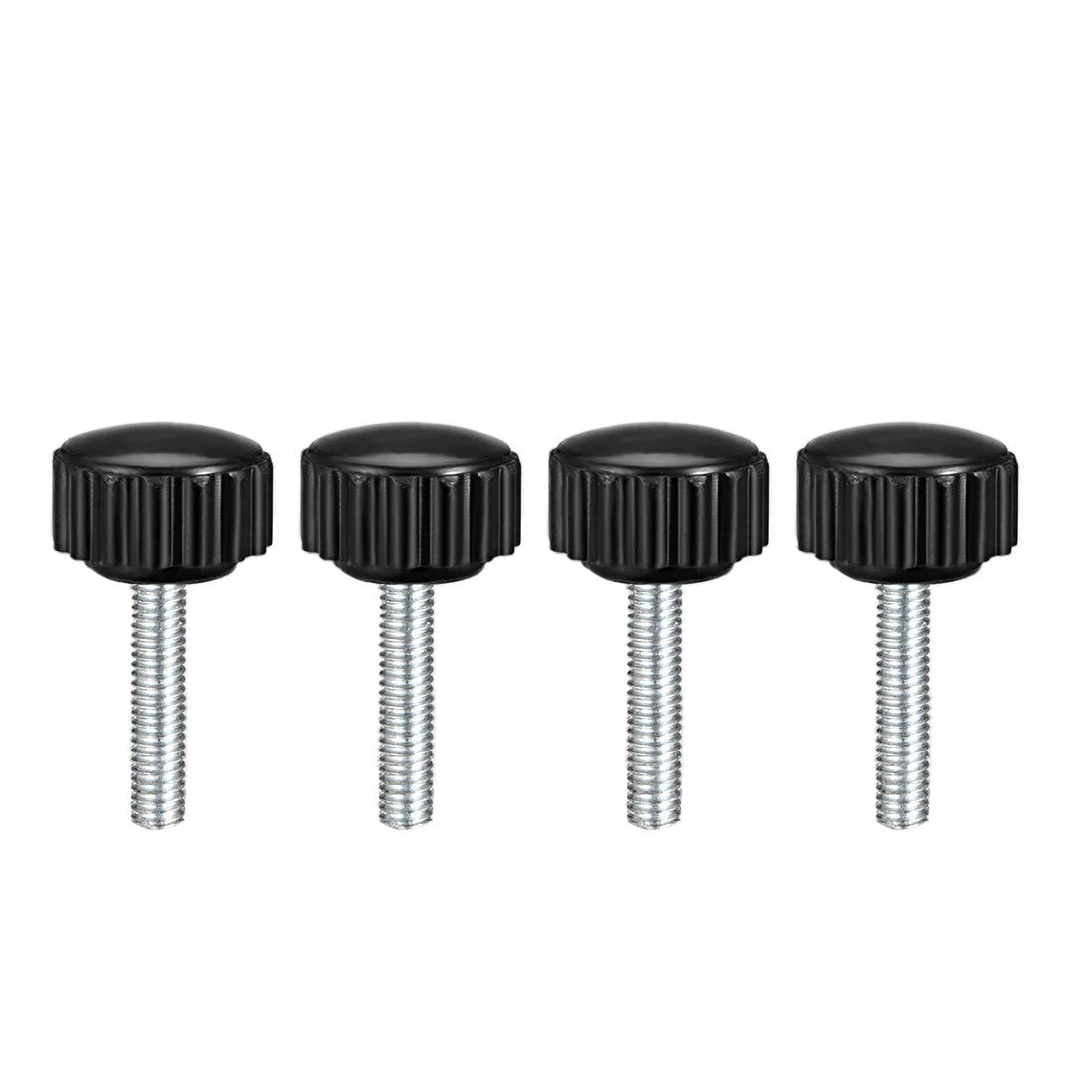 Uxcell Male Thread Knurled Knobs Grip Thumb Screw on Mechanical Round Head 4 Pack