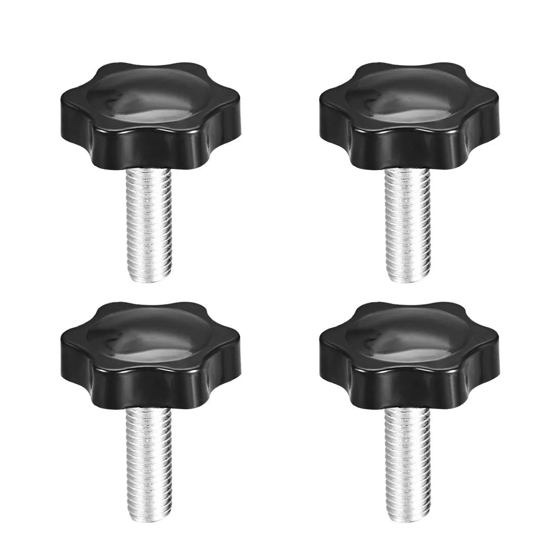 Uxcell Clamping Screw Knob Plum Hex Shaped Grips Star Knob Male Thread 4pcs