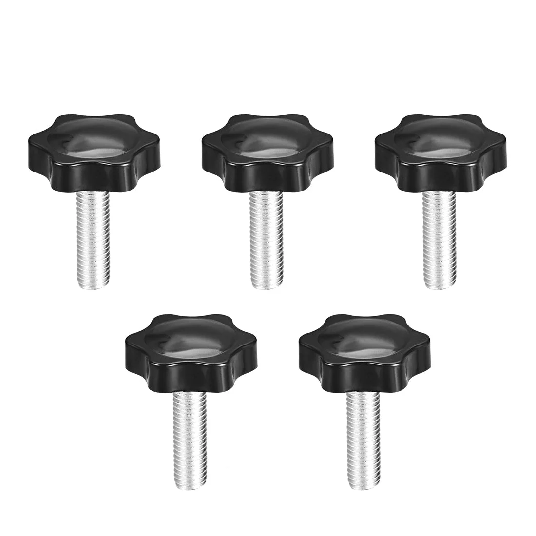 Uxcell Clamping Screw Knob Dia Plum Hex Shaped Grips Star Knob Male Thread 5pcs