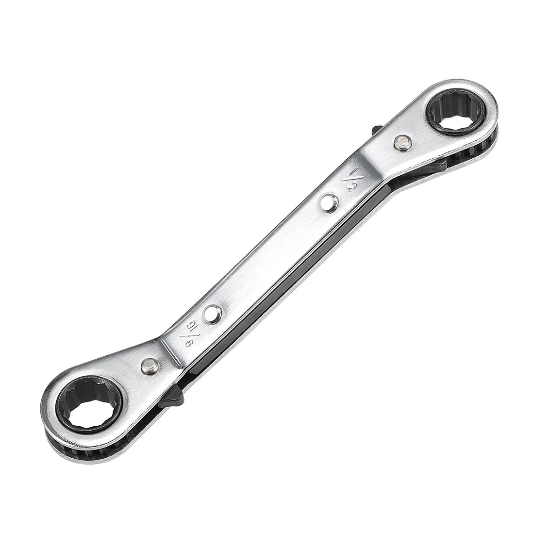 Uxcell Reversible Ratcheting Wrench, Offset Double Box End, Cr-V