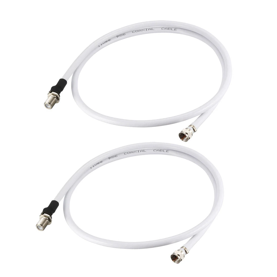 Uxcell RG6 Coax Cable F Type Male to F Type Female Coaxial Cable 2pcs