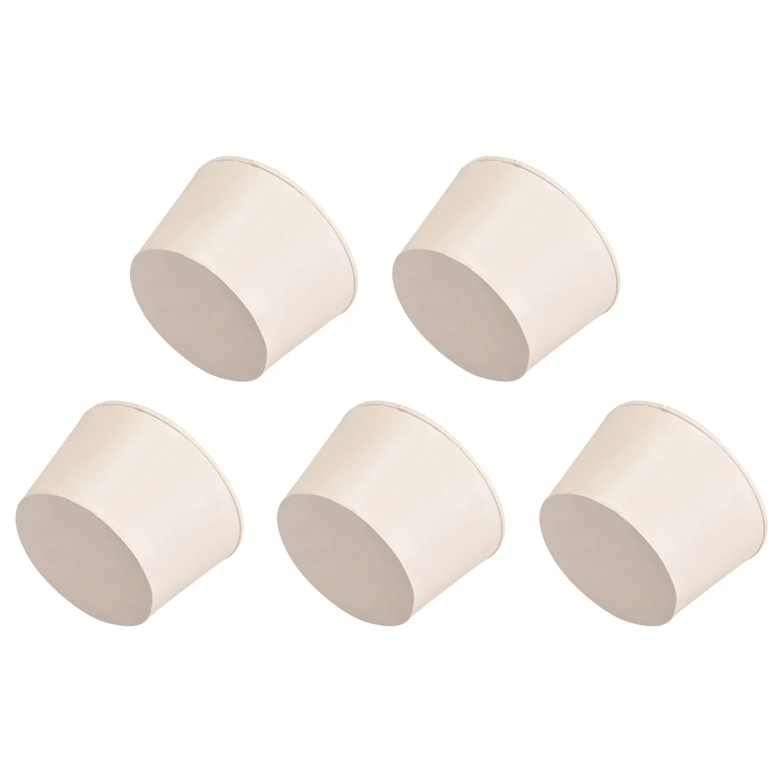 Uxcell White Tapered Shaped Solid Rubber Stopper for Lab Tube Stopper Size 10 5pcs