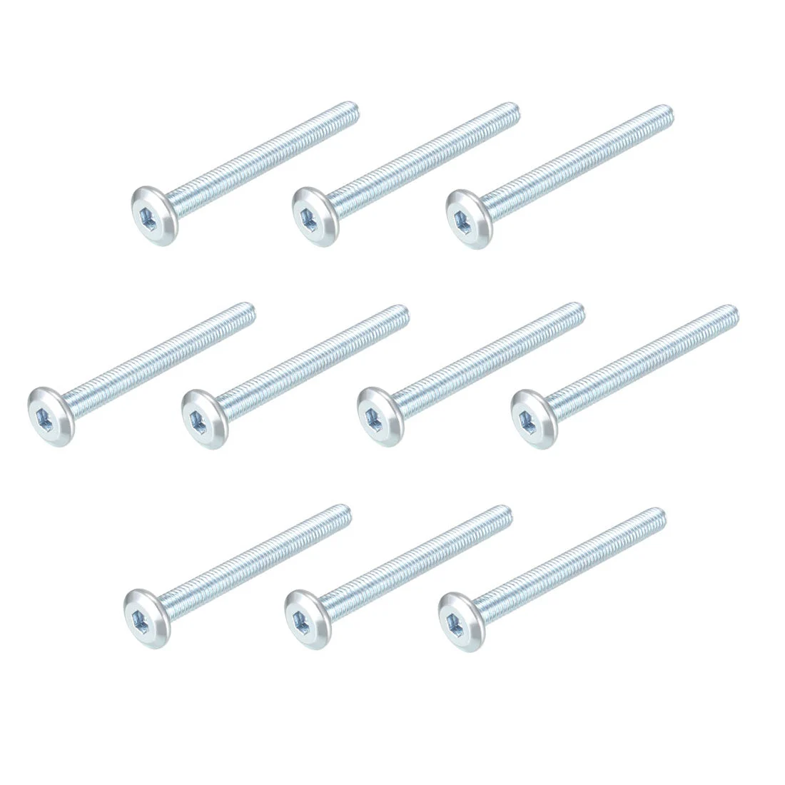 Uxcell Hex Socket Cap Machine Screws Zinc-Plated Fasteners Bolt Thread