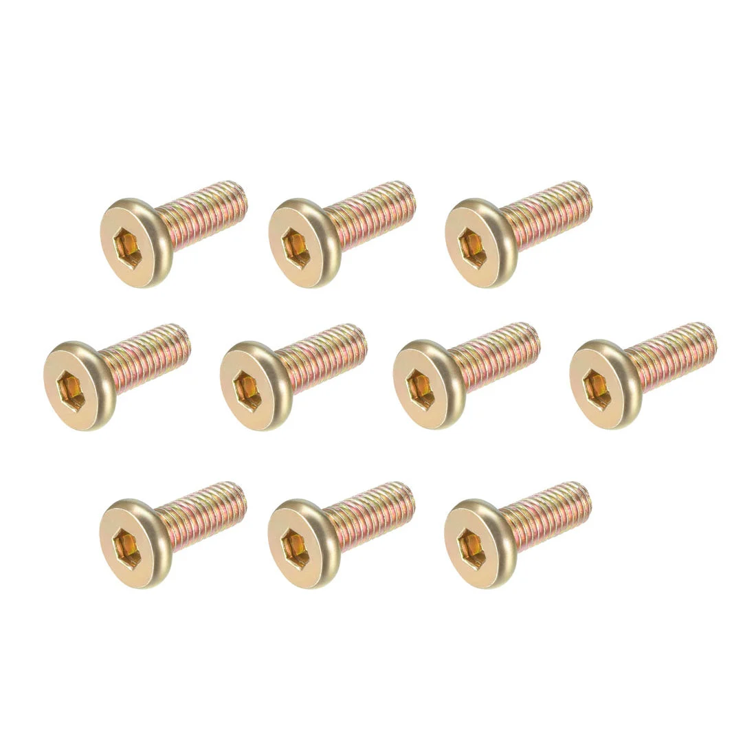 Uxcell Hex Socket Cap Machine Screws Zinc Plated Fasteners Bolts Thread