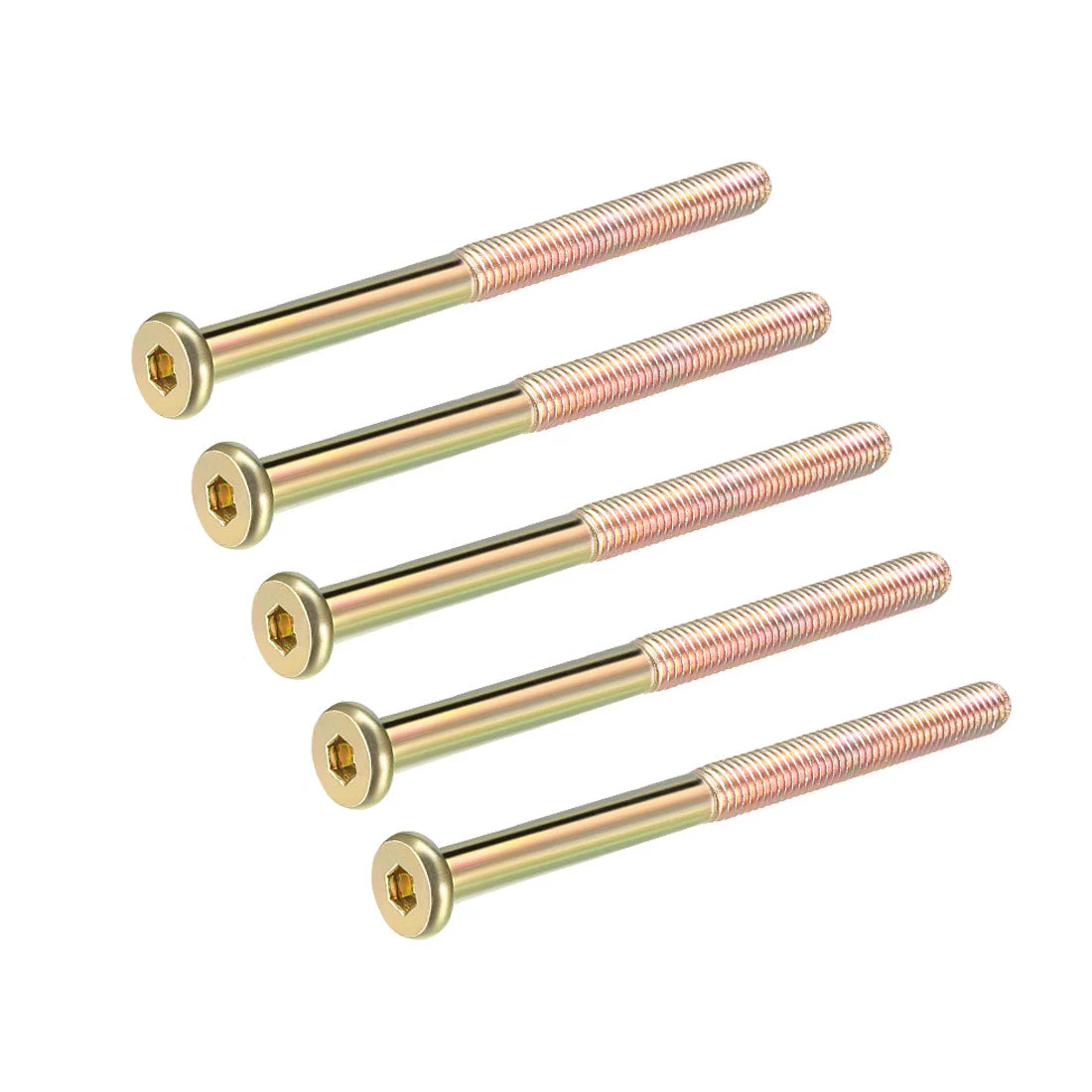 Uxcell Furniture Screw Hex Socket Fasteners Thread Carbon Steel