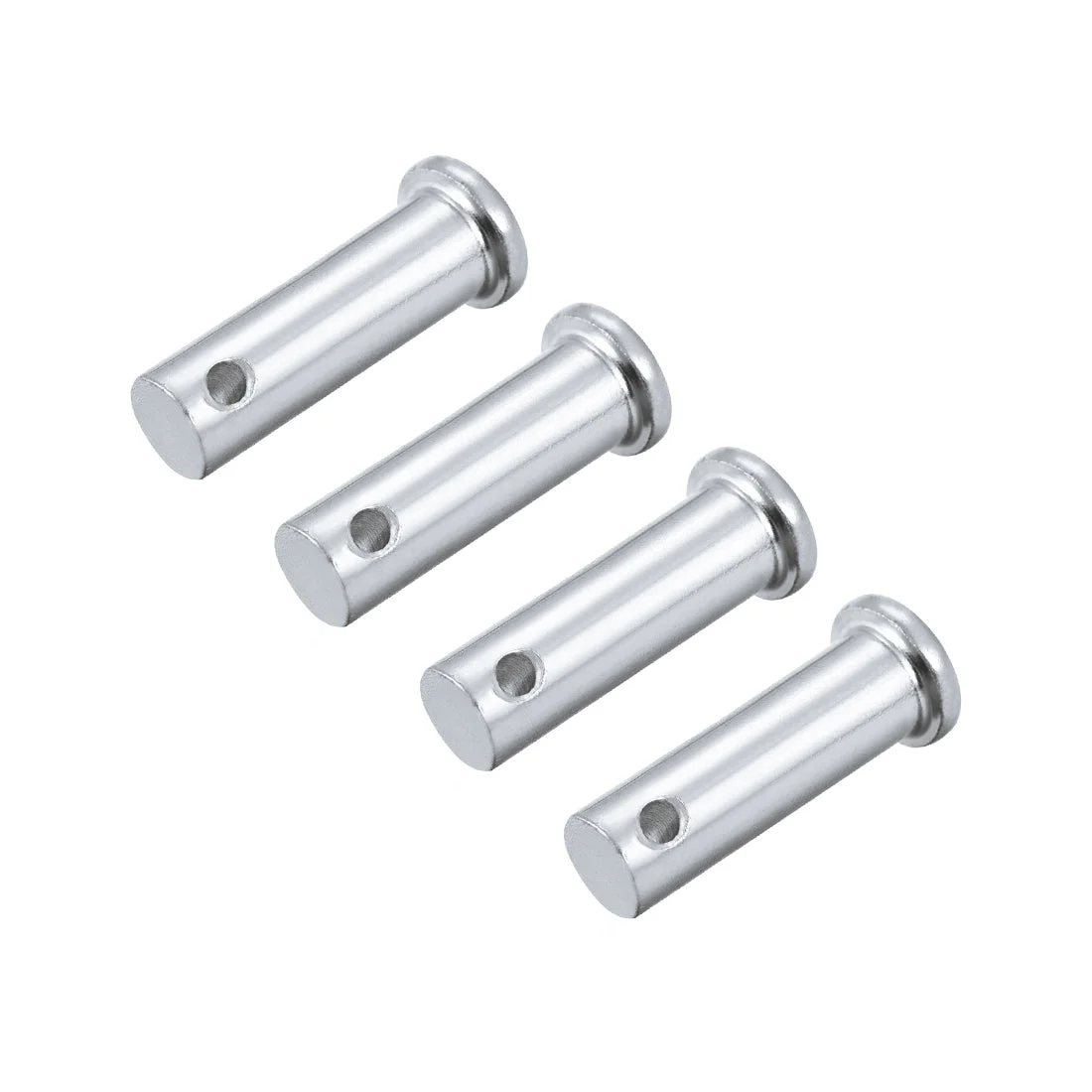 Uxcell Single Hole Clevis Pins -  Flat Head Zinc-Plating Solid Steel Link Hinge Pin 4Pcs