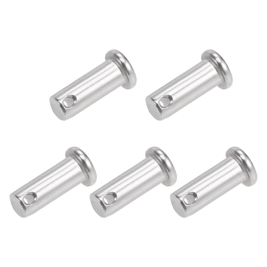 Uxcell Single Hole Clevis Pins - Flat Head 304 Stainless Steel Link Hinge Pin 5Pcs