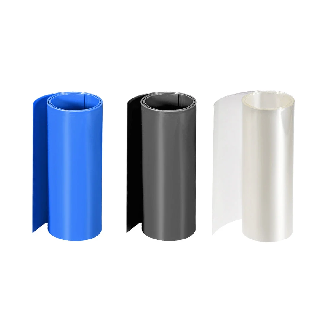 Uxcell PVC Heat Shrink Tube 140mm Flat Width Wrap for Dual Layer 18650 1 Meter Clear