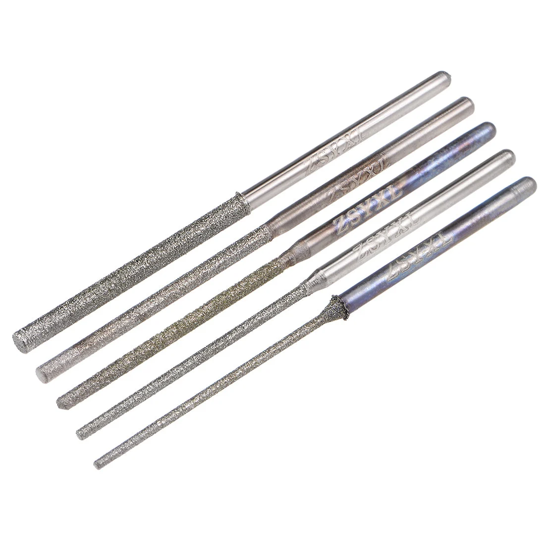 Uxcell Mini Diamond burrs Grinding Drill Bits for Rotary Tool Shank Cylindrical Ball