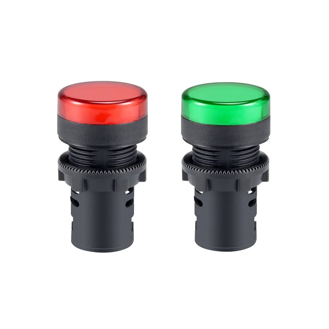 Uxcell Indicator Lights AC/DC 12V, Green LED, Flush Panel Mount 7/8" 22mm, 3Pcs