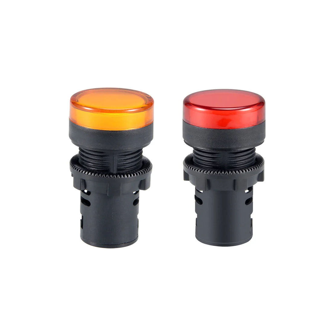 Uxcell 10Pcs AC/DC 110V Indicator Lights, Yellow LED, Flush Panel Mount 7/8" 22mm