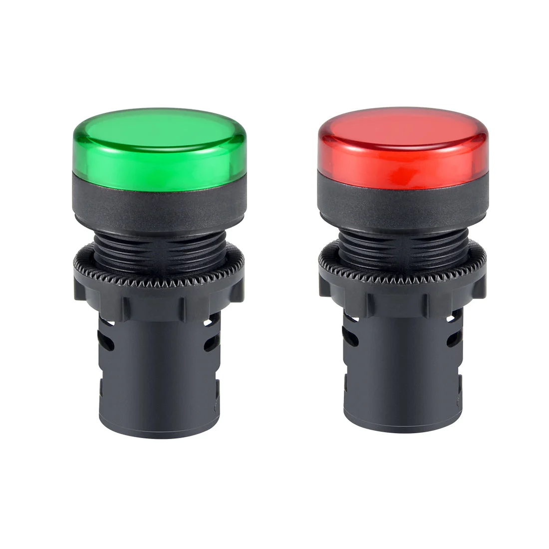 Uxcell 8Pcs AC/DC 110V Indicator Lights, Red LED, Flush Panel Mount 7/8" 22mm