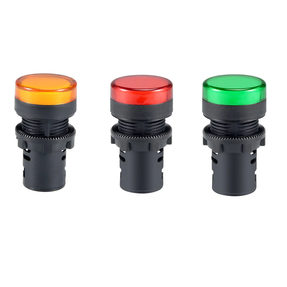 Uxcell 5Pcs AC/DC 12V Indicator Lights, Red LED, Flush Panel Mount 7/8" 22mm