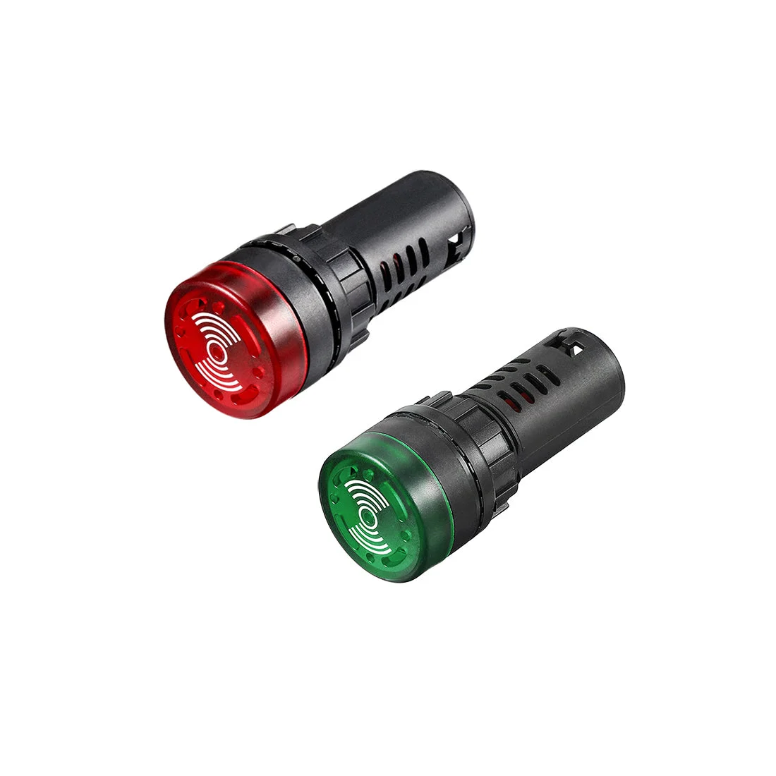 Uxcell AC/DC 12V Polit Light with Buzzer Flashing Alarm 22mm Panel LED Indicators 5pcs