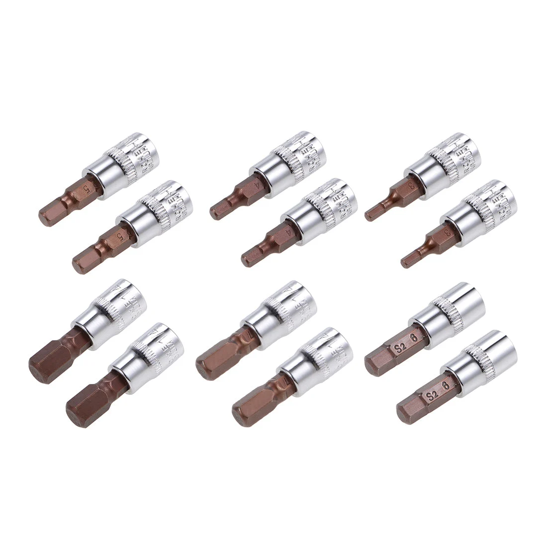 Uxcell Hex Bit Socket, S2 Steel Bits, CR-V Sockets (for Hand Use Only)