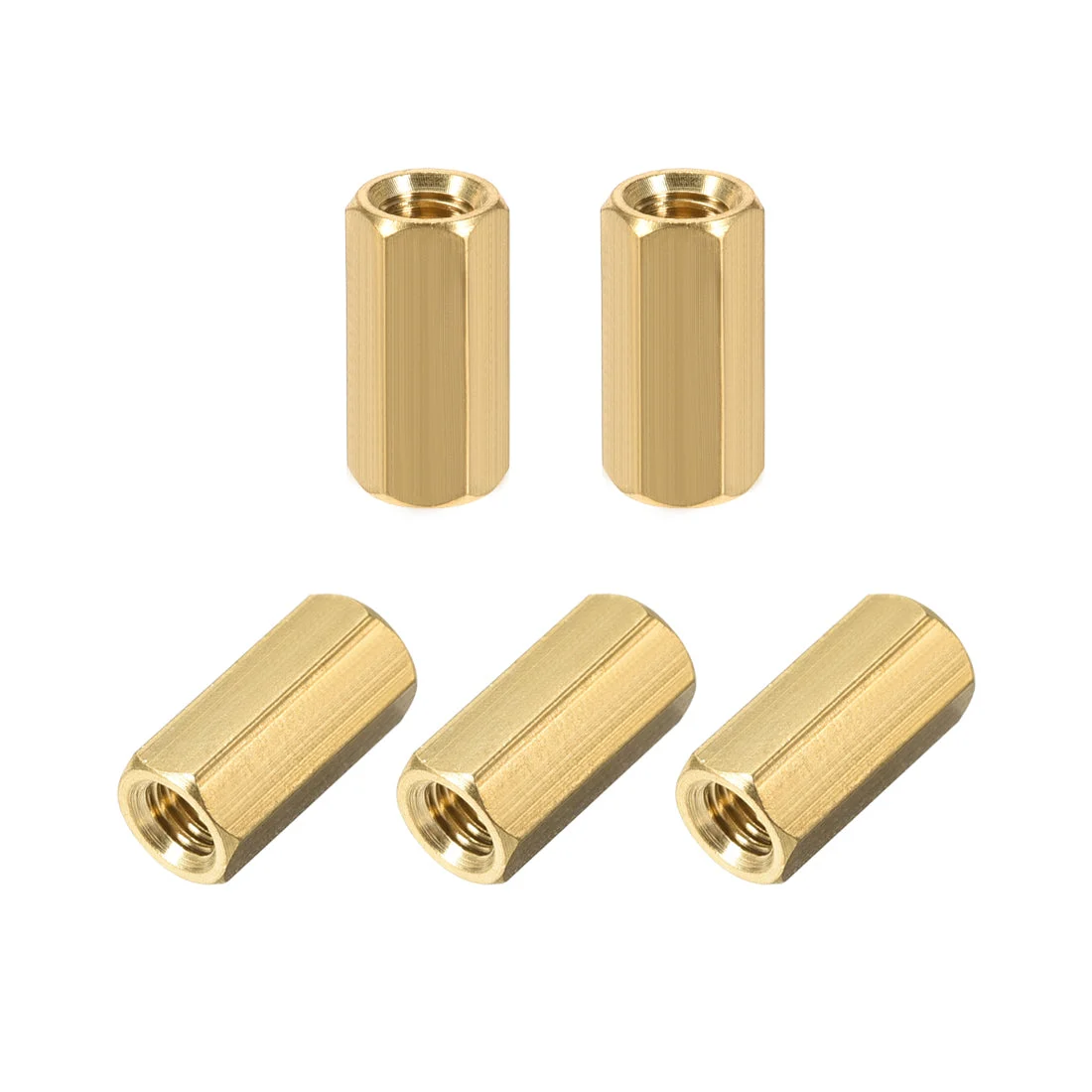 Uxcell Female to Female Hex Brass Spacer Standoff 5pcs