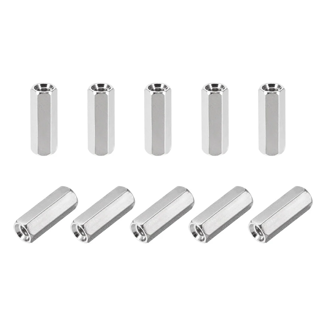 Uxcell M3 Female to Female Hex Nickel Plated Spacer Standoff 50pcs