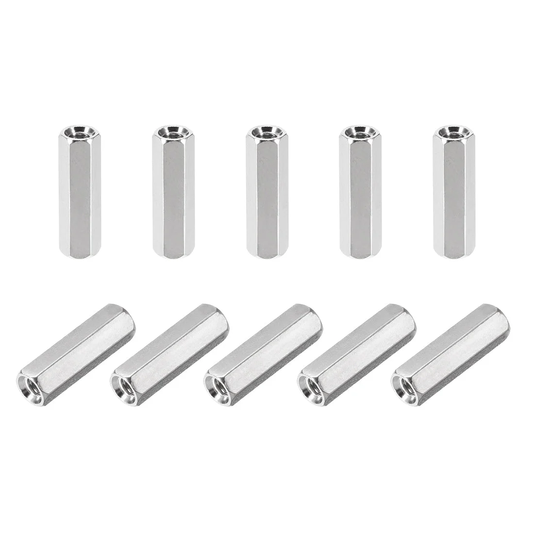 Uxcell M3 M4 Female to Female Hex Nickel Plated Spacer Standoff 10pcs