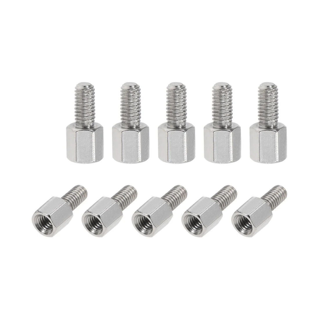Uxcell M3 Male to Female Hex Nickel Plated Spacer Standoff 10pcs