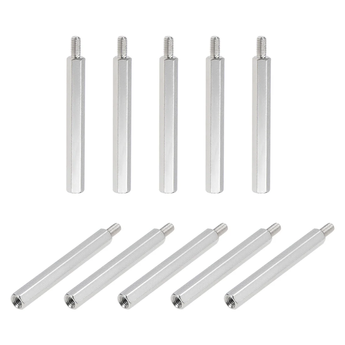 Uxcell M3 Male to Female Hex Nickel Plated Spacer Standoff 30pcs