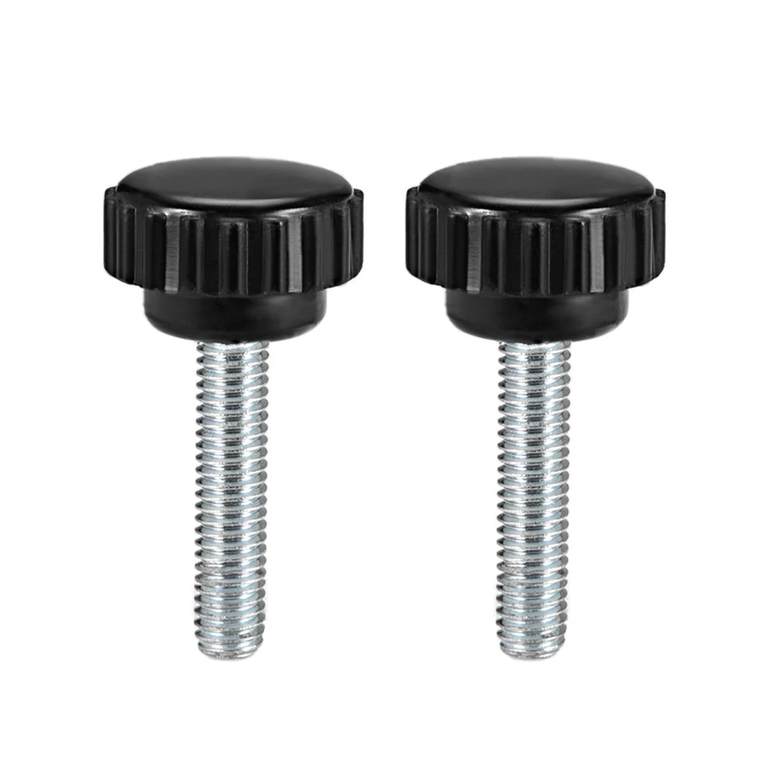 Uxcell Male Thread Knurled Clamping Knobs Grip Thumb Screw on Type Round Head 2Pcs