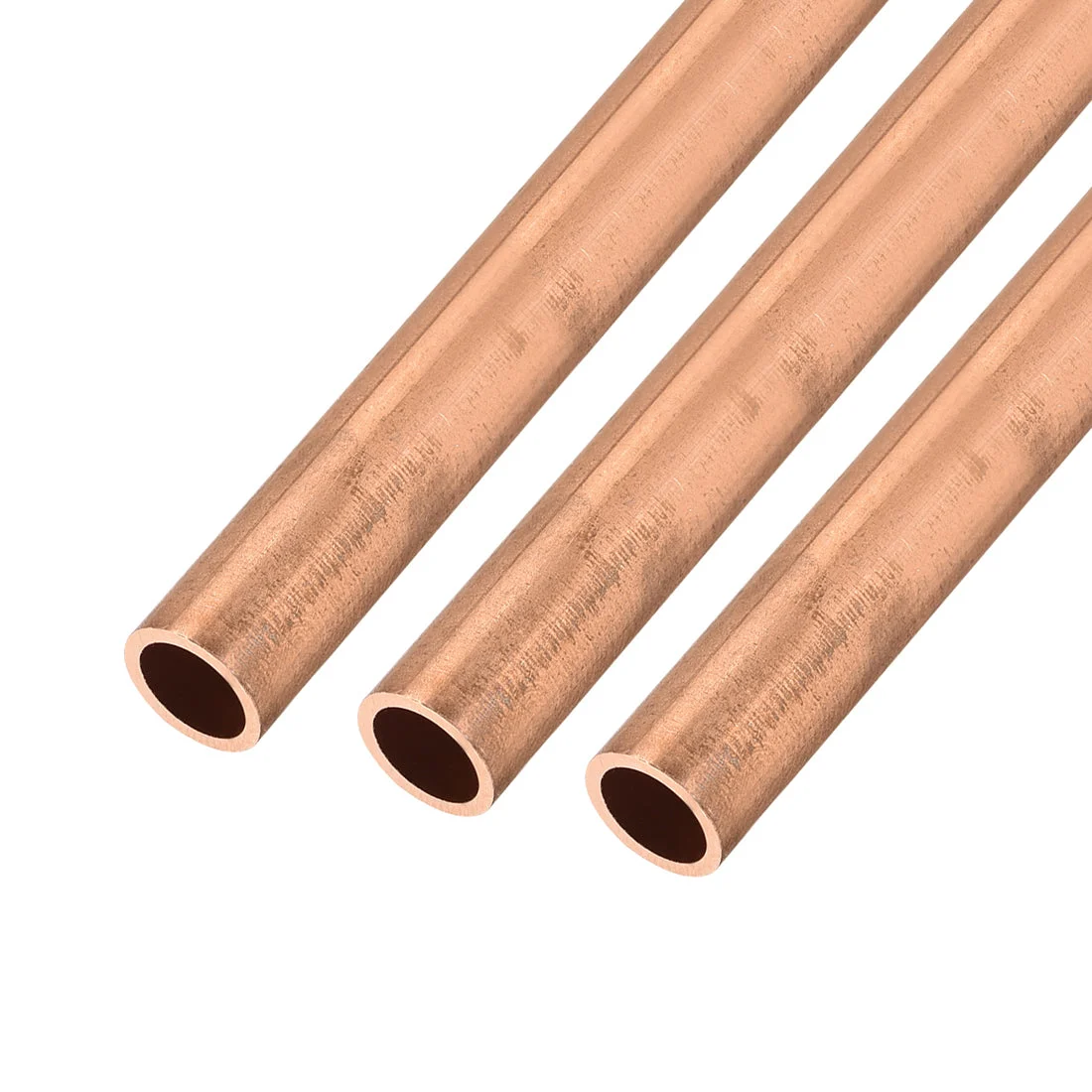 Uxcell Copper Round Tube 10mm OD 1mm Wall Thickness 300mm Long Hollow Straight Pipe Tubing 3 Pcs