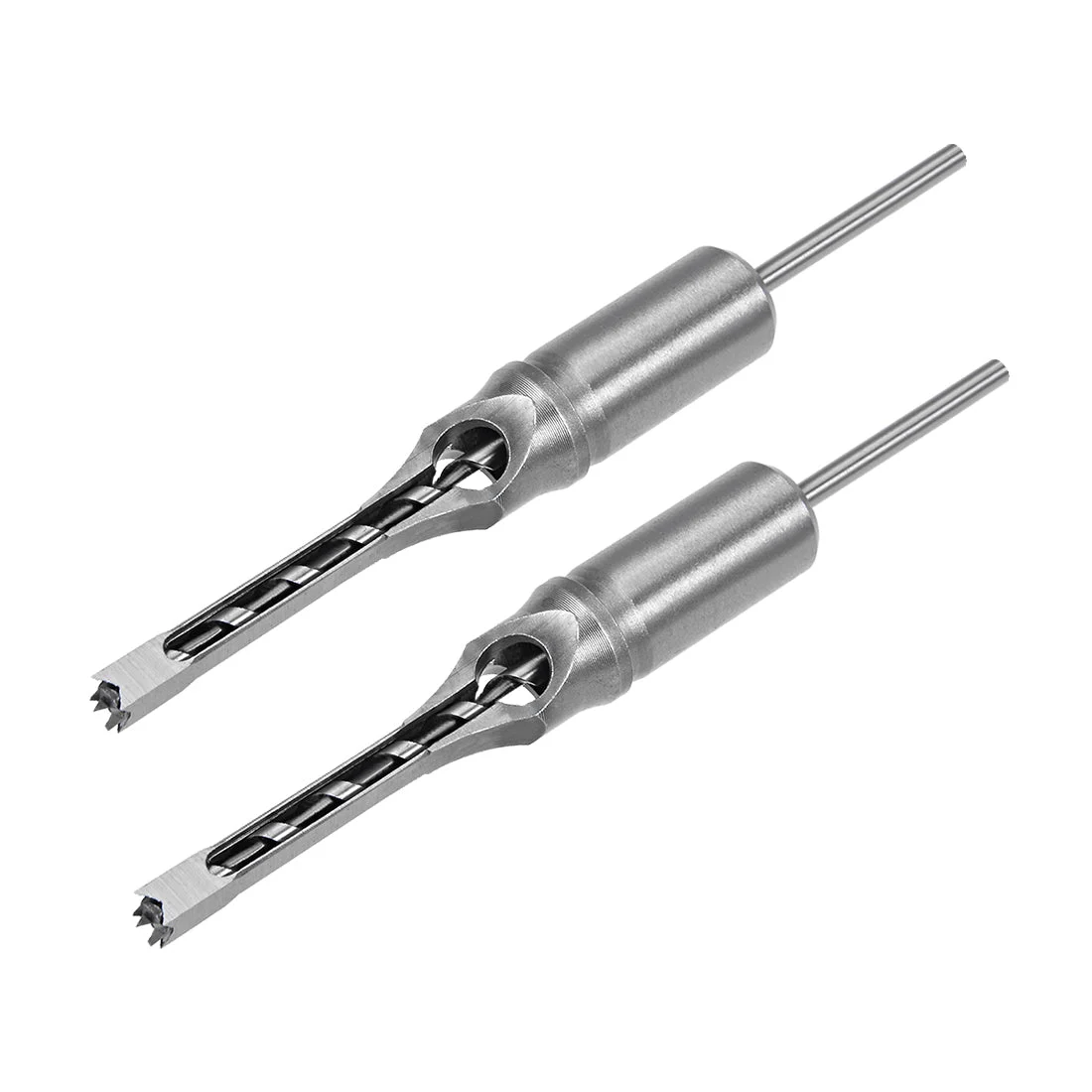 Uxcell Square Hole Drill Bit for Wood Hollow Chisel Mortiser Auger Spur Cutter Tool, High Carbon Steel for Woodworking Carpentry 2pcs