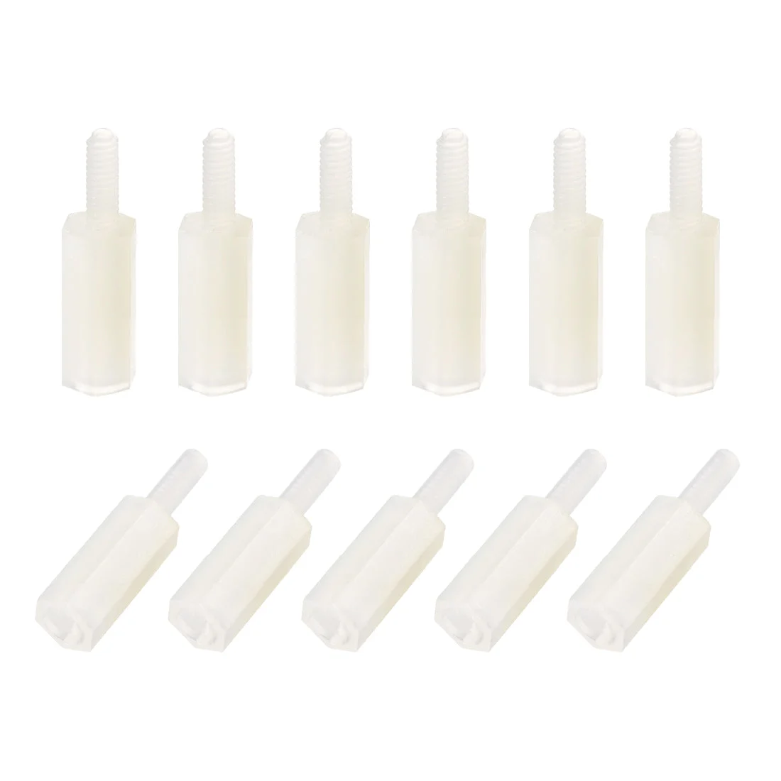 Uxcell M2 Male to Female Nylon Hex Spacer Standoff 50pcs