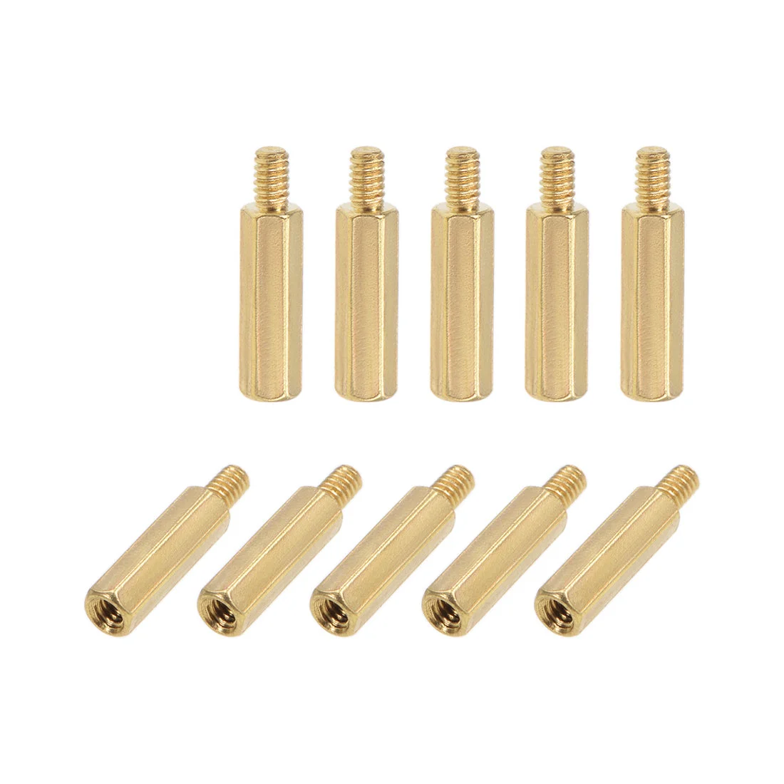 Uxcell M2 Male to Female Hex Brass Spacer Standoff 50pcs