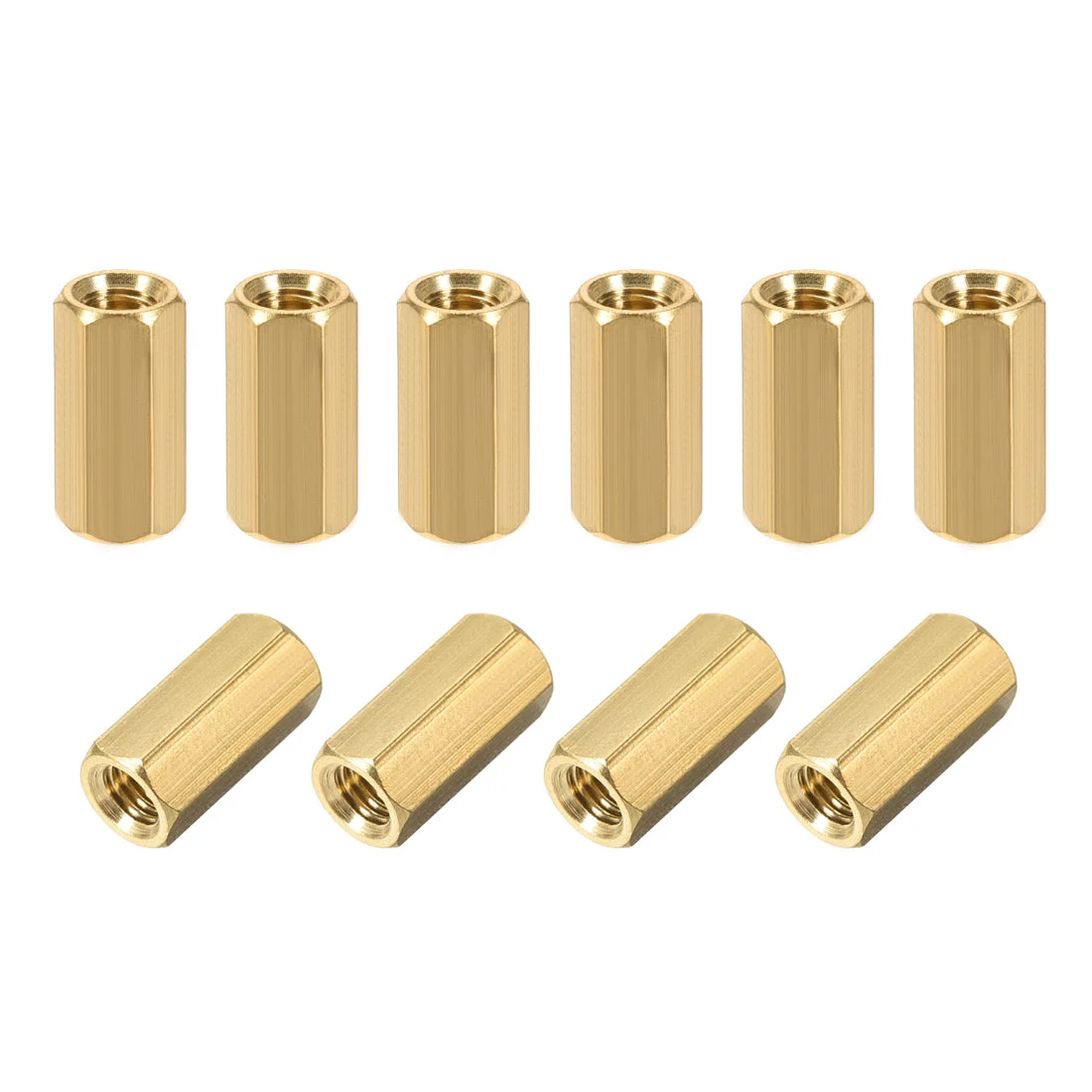 Uxcell M5 Female to Female Hex Brass Spacer Standoff 10pcs