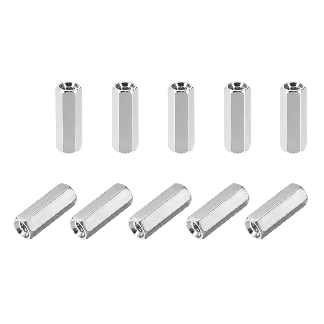 Uxcell M3 Female to Female Hex Nickel Plated Spacer Standoff 10pcs