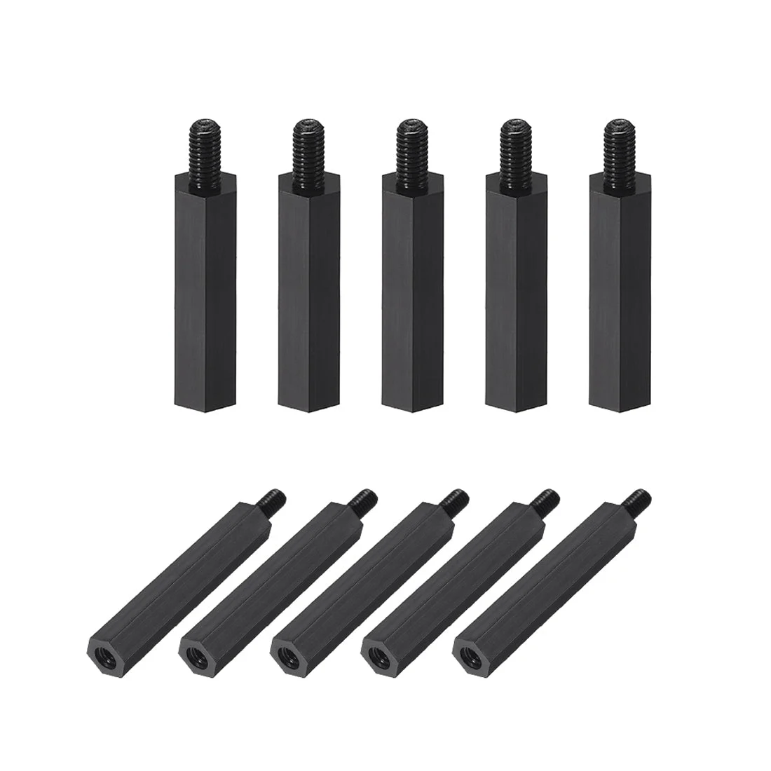 Uxcell M3 mm Male to Female Hex Nylon Spacer Standoff 25pcs