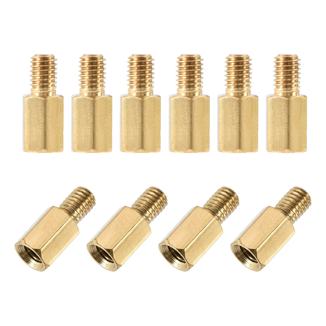 Uxcell M5 Male to Female Hex Brass Spacer Standoff 10pcs