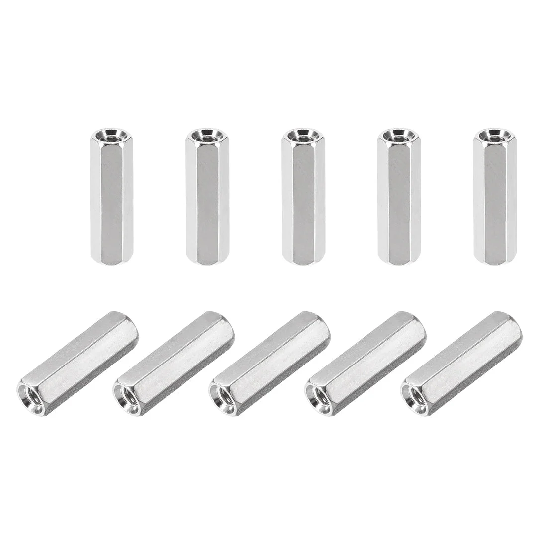 Uxcell M3 Female to Female Hex Nickel Plated Spacer Standoff 20pcs