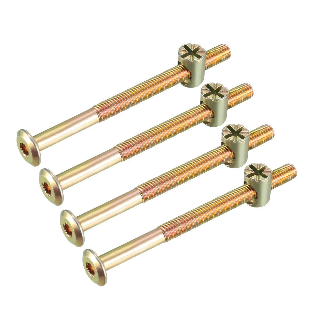 Uxcell Furniture Bolt Nut Set Hex Socket Screw with Barrel Nuts