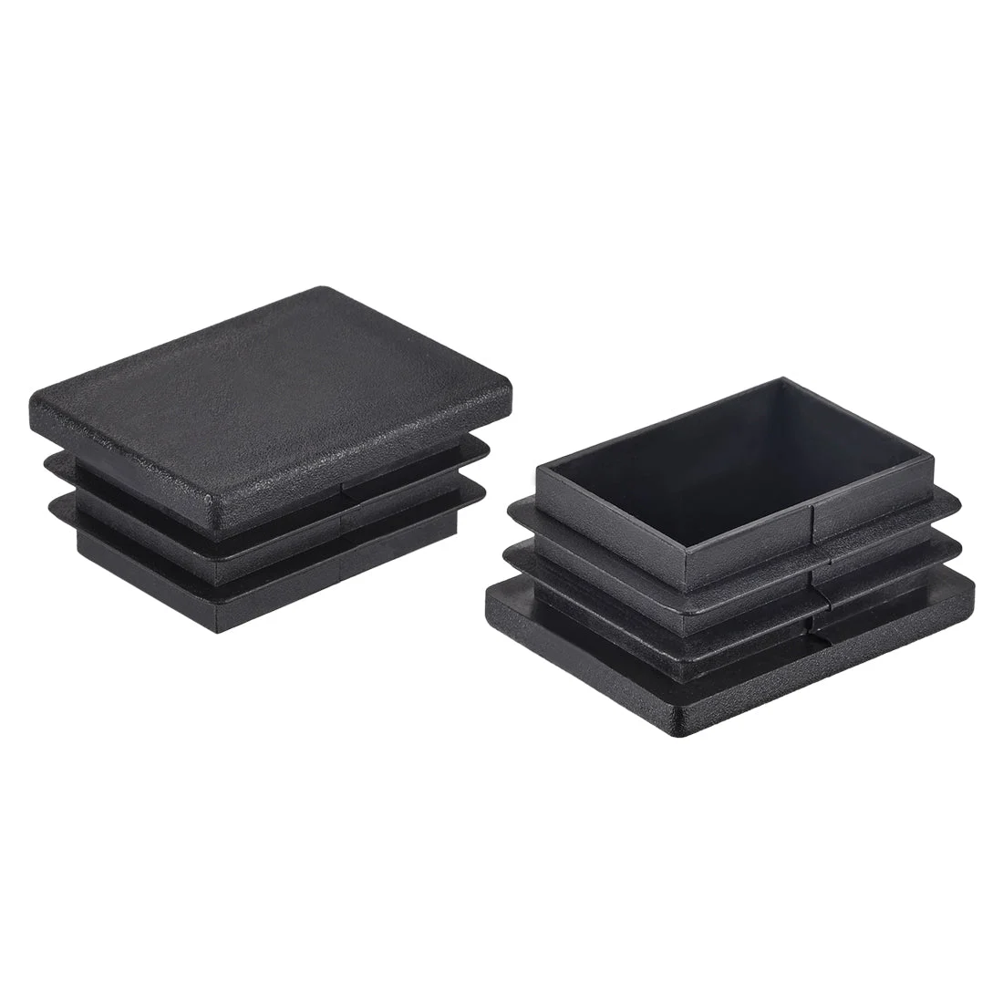 Uxcell 50mm x 30mm Rectangle PP End Cap Desk Chair Furniture Leg Foot Cover Insert Black 50 Pcs