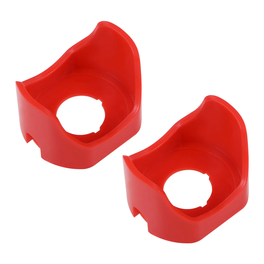 Uxcell 22mm Plastic Two Feet Push Switch Button Protective Cover Clear 2pcs