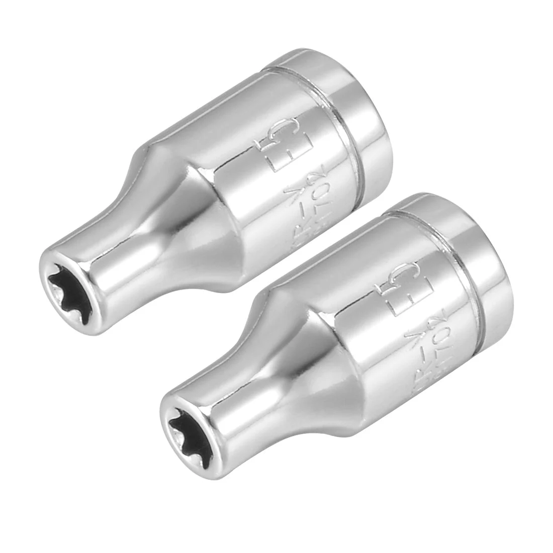 Uxcell 2Pcs 1/4-inch Drive E7 External Torx Shallow Socket, Cr-V Steel