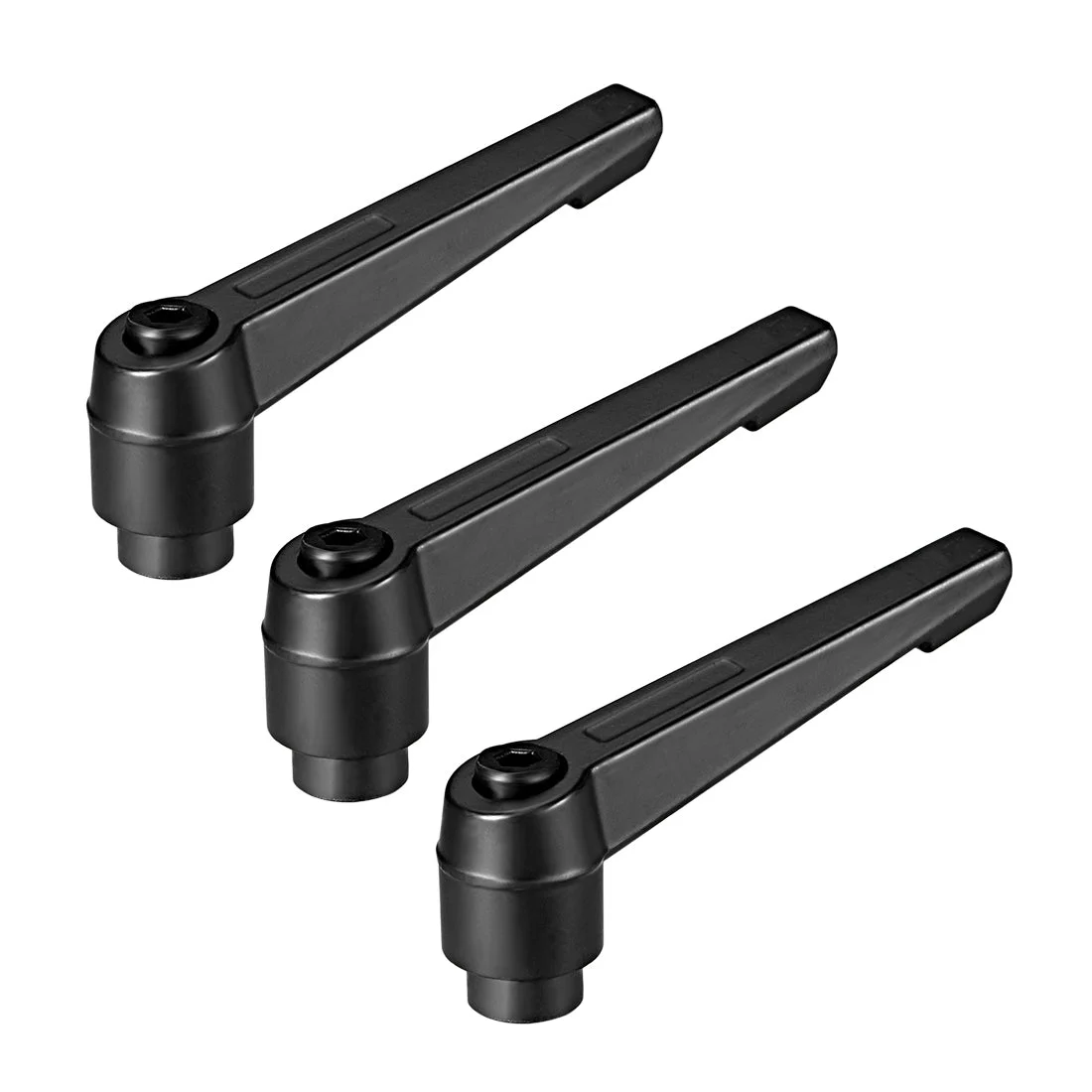 Uxcell M8 Handle Adjustable Clamping Lever Thread Push Button Ratchet Female Threaded Stud 3 Pcs