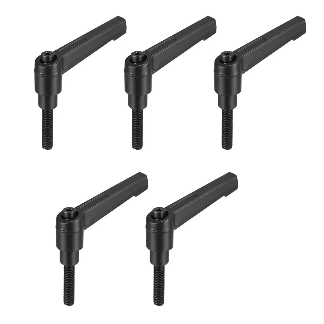Uxcell Handle Adjustable Clamping Lever Thread Push Button Ratchet Male Threaded Stud 5 Pcs