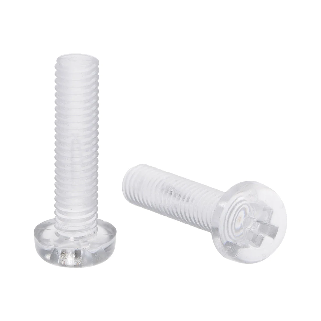 Uxcell Plastic Screws PC Transparent Acrylic Phillips Cross Pan Hand Tighten Screw, 50Pcs