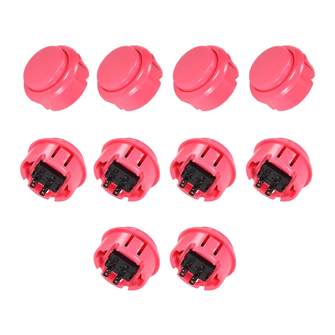Uxcell 30mm Mounting Momentary Game Push Button Round for Video Games Green 10pcs